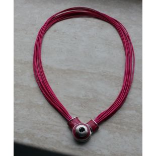 STUNT  magneet ketting mini click  d roze 45cm