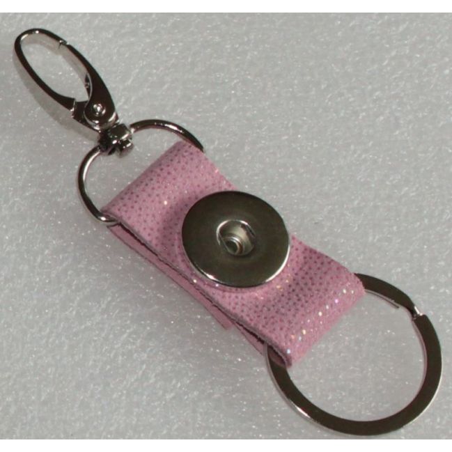 sleutel en tashanger roze crackel