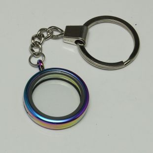 Memoria sleutelhanger - Rond 30 mm rainbow